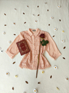 Camisa vintage salmão renda Eagle rock- M/G