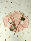 Camisa rose princesa com renda e frufru - M