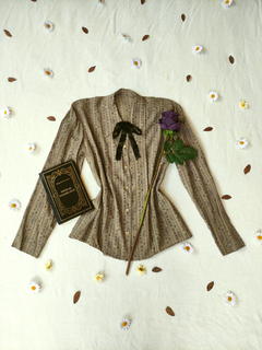 Camisa bege vintage clássica - M