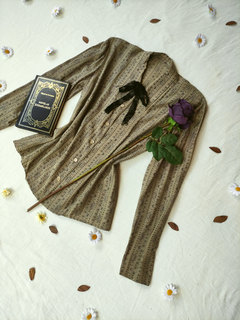Camisa bege vintage clássica - M