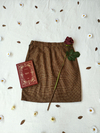 Saia vintage bege pied de poule - M