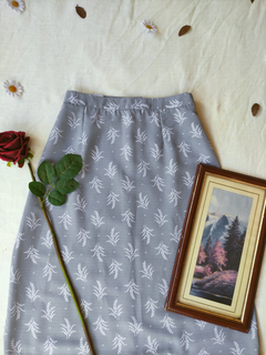 Saia super midi/longa cinza vintage - M - Themargare