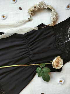 Vestido preto com renda Paper Crane USA - P/M - comprar online