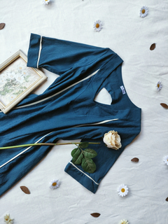Vestido midi azul tubinho clássico - G
