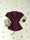 Camisa boneca amassadinha roxa ak casual - M