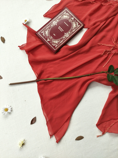 Blusa laranja social boho com rendinhas - G - Themargare