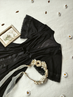 Camisola penhoar preto vintage Cecil - M/G na internet