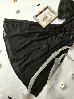 Camisola penhoar preto vintage Cecil - M/G - loja online