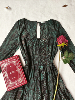Imagem do Vestido super midi mullet verde/preto - P