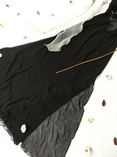 Camisola vintage preta longa e voil - M - comprar online