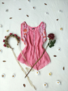 Blusa rosa amassadinha vintage - P