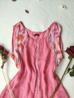 Blusa rosa amassadinha vintage - P - comprar online