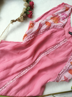 Blusa rosa amassadinha vintage - P - loja online