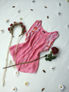Imagem do Blusa rosa amassadinha vintage - P