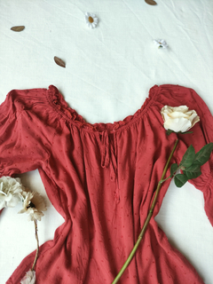 Blusa cigannha laranja telha - M/G - Themargare