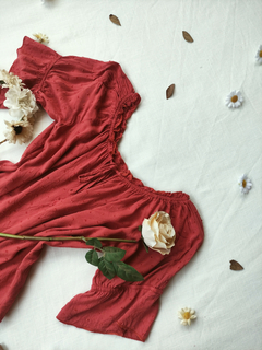 Blusa cigannha laranja telha - M/G na internet
