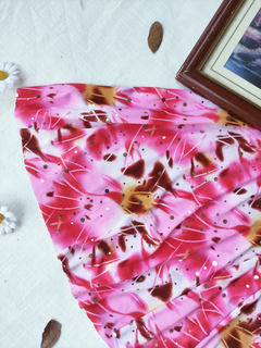 Vestido midi assimétrico rosa frete única - P - loja online
