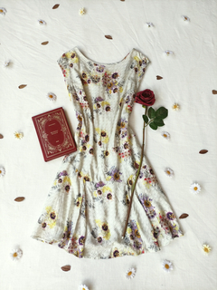 Vestido bege floral Ellus - P na internet