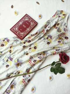 Vestido bege floral Ellus - P - loja online