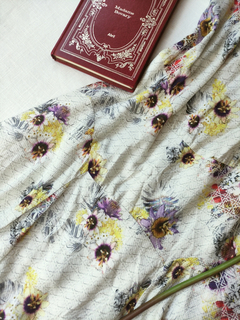 Vestido bege floral Ellus - P