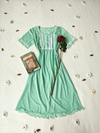 Camisola vintage verde clarinha romântica - P