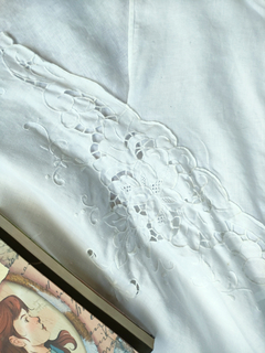 Camisa de linho bordada vintage - GG - Themargare