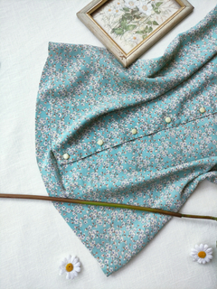 Camisa verde floral liberty vintage romântica - G - loja online