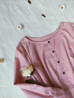 Vestido midi rosa estilo vintage - GG na internet