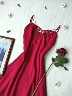 Vestido festa slip dress pink Carmesim - M - Themargare