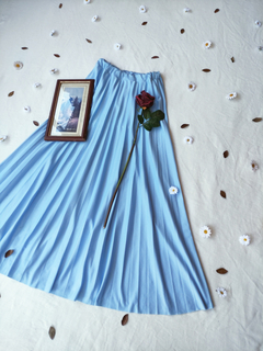 Saia loga azul plissada - P/M - comprar online