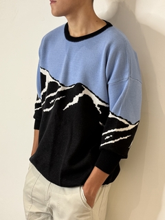 Sweater mountain celeste unisex en internet