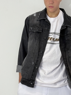 Campera de jean negro smoke