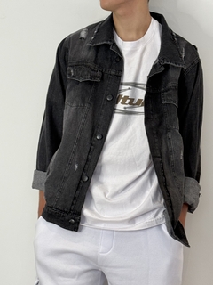 Campera de jean negro smoke - tienda online