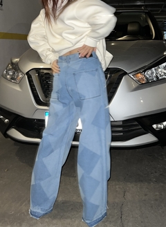Jean WIDE LEG con diseño de rombos en internet