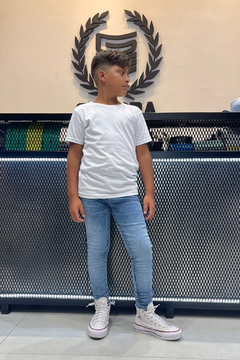 Jean Paula de niño con franja azul - comprar online