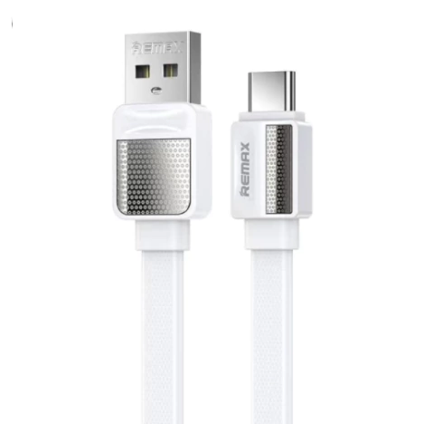 CABLE REMAX PLANO USB A TIPO C 3A BLANCO BLANCO
