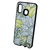 FUNDA RIGIDA SAMSUNG A20 REFORZADA COLORES NEGRO DISE¤O/ FLOR CELESTE en internet