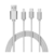 CABLE MALLADO 3 SALIDAS LIGHTNING MICRO TIPO C