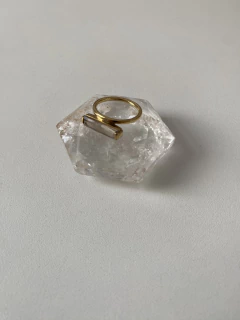 Anel Vértice 1,5 Fumê/Ouro - comprar online