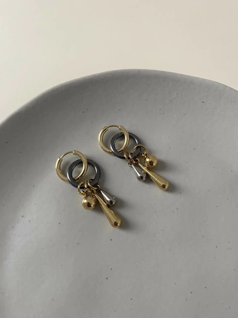 ARGOLA CLARICE OURO GRAFITE - comprar online