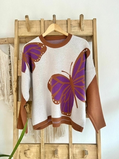 Sweater Butterfly Violeta (efectivo/transferencia $30.995) - Magnolias Showroom