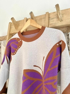 Sweater Butterfly Violeta (efectivo/transferencia $30.995) - tienda online