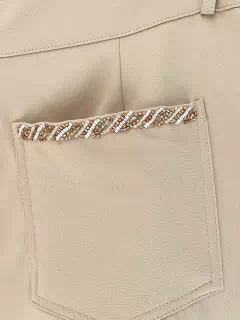 Pantalón Nicanor Bordado Beige (efectivo/transferencia $39.920)