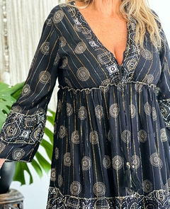 Vestido Boho Negro (efectivo/transferencia $67.915) - tienda online