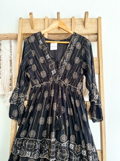 Vestido Boho Negro (efectivo/transferencia $67.915) - Magnolias Showroom