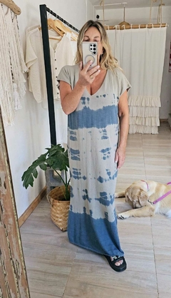 Vestido Batik Cemento/Azul (efectivo/transferencia $33.065) en internet