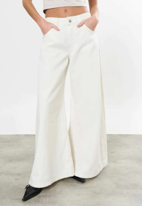 Pantalón Super Wide Leg Blanco (efectivo/transferencia $59.200) - comprar online