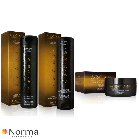 Fidelité Argán Kit Chico Shampoo, Acondicionador Y Máscara