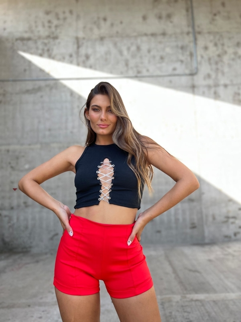 musculosa con strass