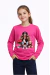 Remera ML niña con osito